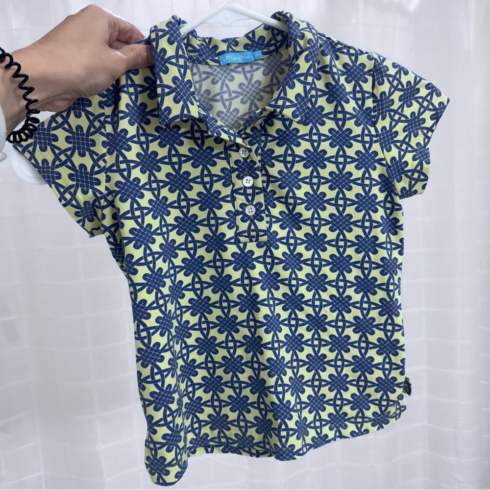 J. McLaughlin Girls Size‎ Medium Patterned Polo